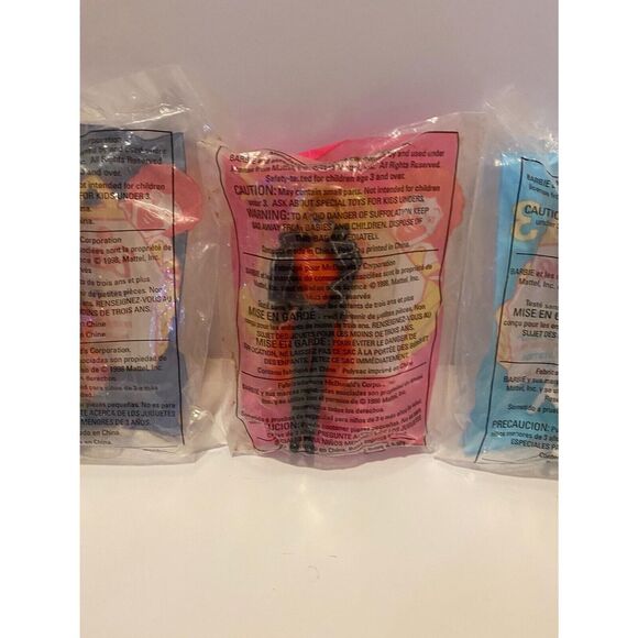 McDonald’s 1998 Barbie Figurine 4 Piece Incomplete Happy Meal Toy Set - Picture 8 of 12